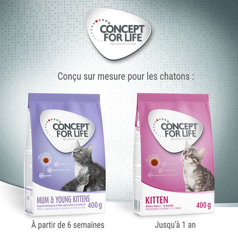 Concept for Life Mum & Young Kittens pour chatte et chaton