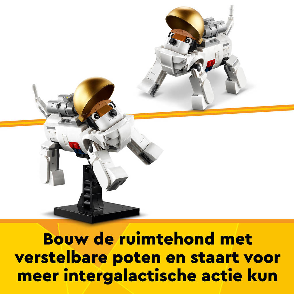 Heel Leuk3-in-1 Ruimtevaarder Set met Speelgoed Hond en Ruimteschip plus Astronaut 31152