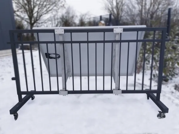 Technaxx BALCONY POWER, Stangmontering til solcelle, Aluminium, Fritstående, Tagmonteret, Vægmonteret, Grå, 1050 mm, 60 mm