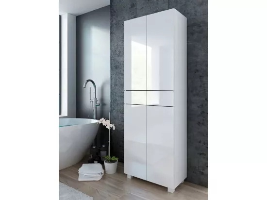 Colonne Pureza 60 cm - Blanc Laqué BM salle de bain suspendue ou posée