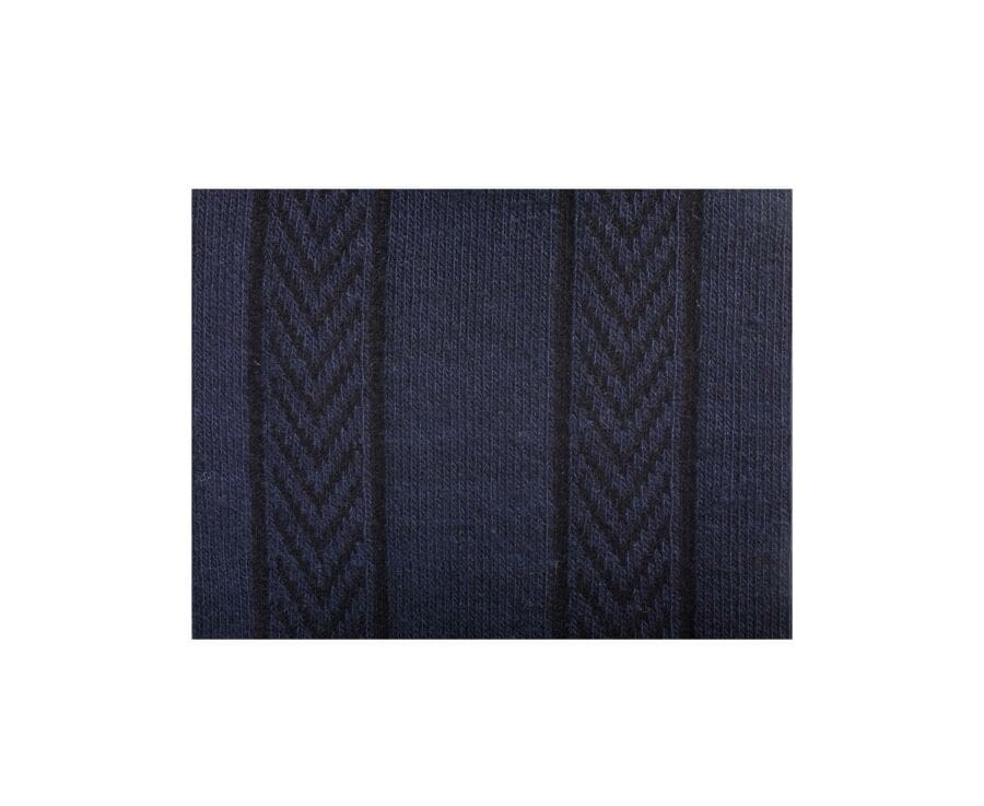 Chaussettes homme épaisses coton rayures chevrons Marine