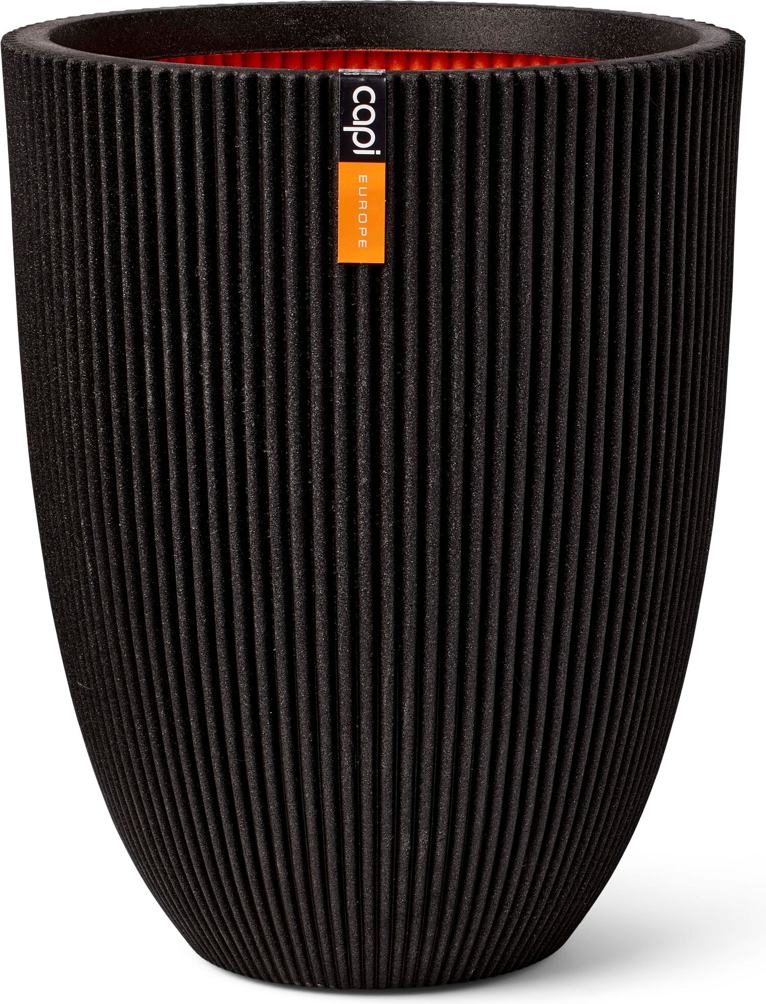 Capi Europe bloempot Groove zwart D 34 H 46 cm