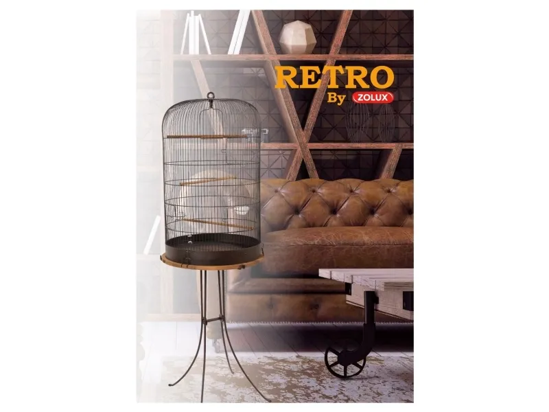 Zolux Cage Retro Marthe diam. 45 for birds col. Black