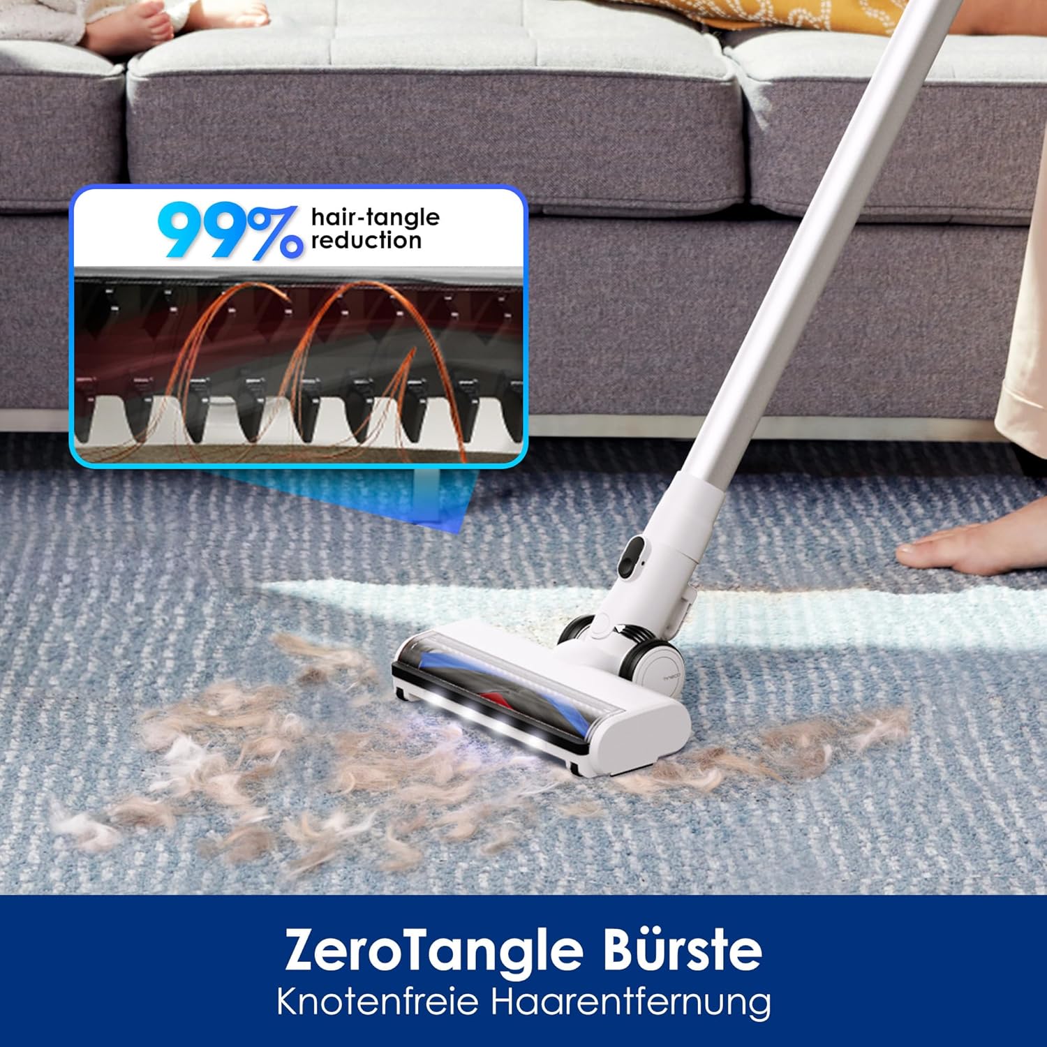 Tineco Floor ONE Switch S7 Nass Trockensauger, Saugwischer 40min, Staubsauger 50min, 70℃ Flashdry, Beidseitige Kantenreinigung, ZeroTangle Bürste, Dreifache Batterielebensdauer, für das Ganze Haus