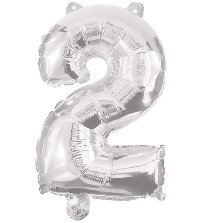 Decorata Party Folienballon - 85 cm - Nr. 2 - Silber