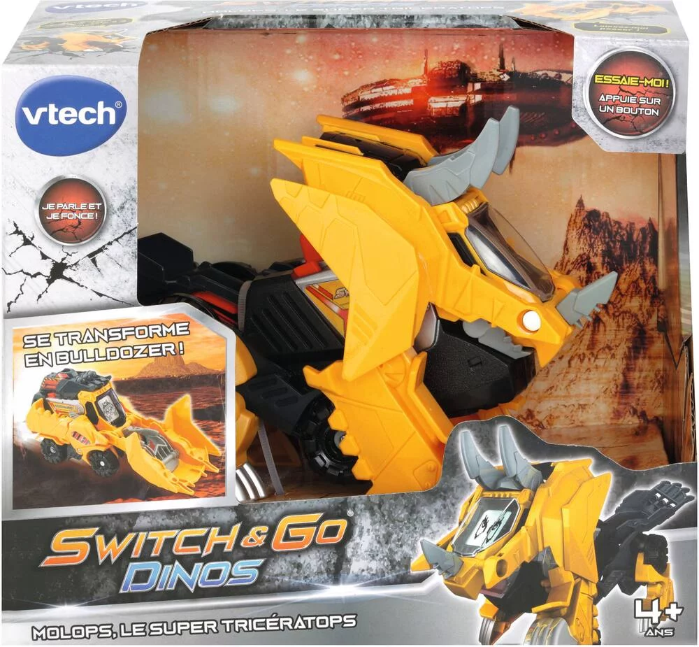 MOLOPS SUPER TRICERATOPS PELLETEUSE - SWITCH & GO DINOS