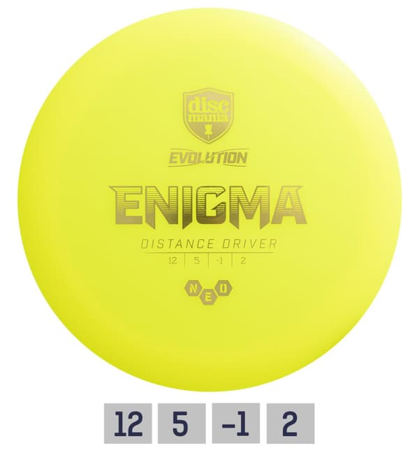Discgolf DISCMANIA Distance Driver NEO ENIGMA Evolution 12/5/-1/2 Yellow