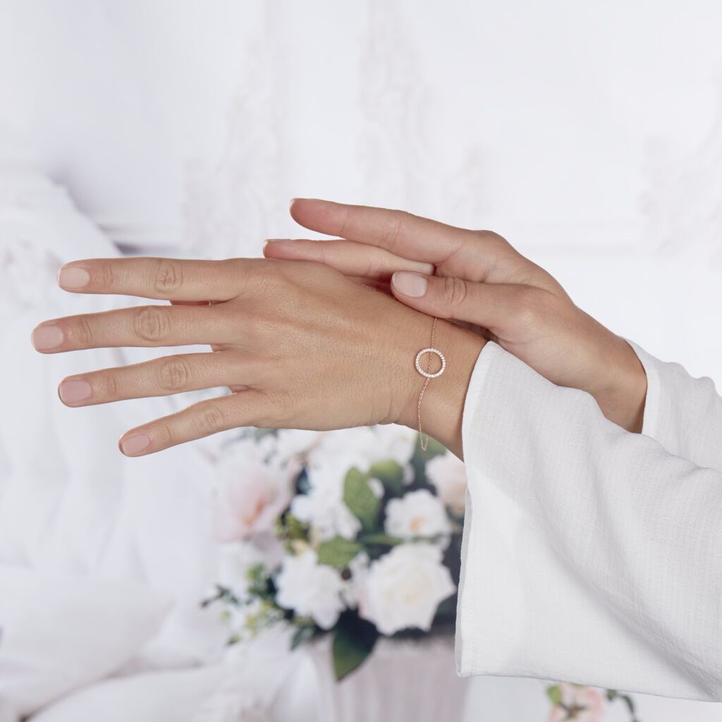 Bracelet Alysone Argent Rose Oxyde De Zirconium