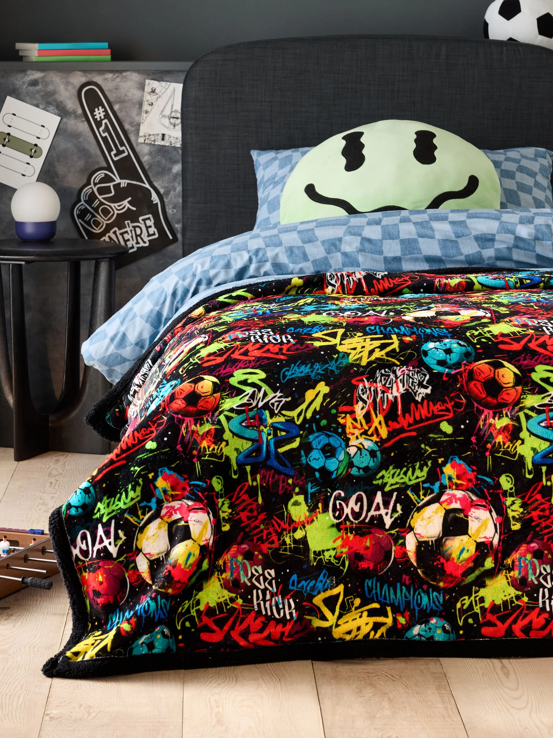 Football Fleece Throw