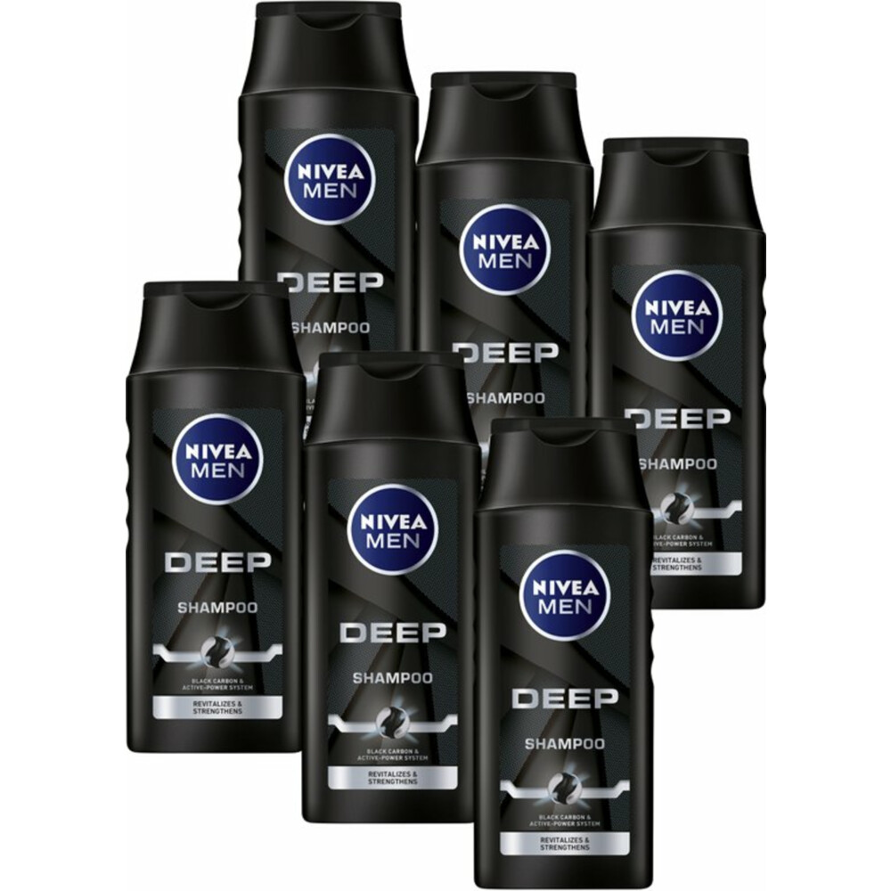 6x Nivea Men Deep Shampoo 250 ml