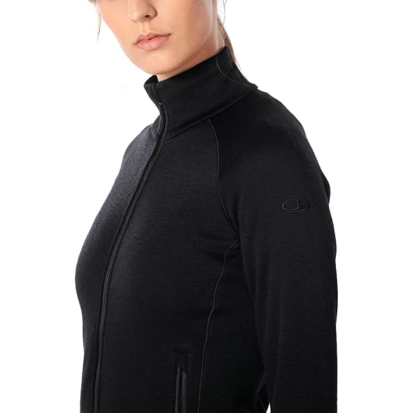 Veste polaire randonnée ICEBREAKER WMNS ELEMENTAL LS ZIP BLACK