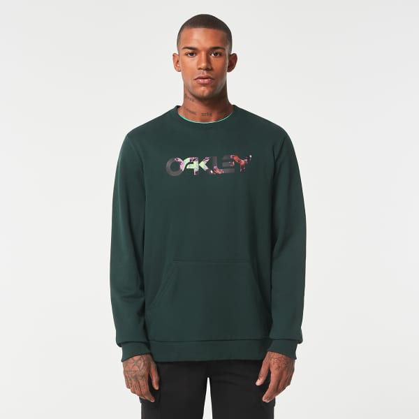 Sweatshirt OAKLEY FLORAL SPLASH B1B CREW HUNTER GREEN