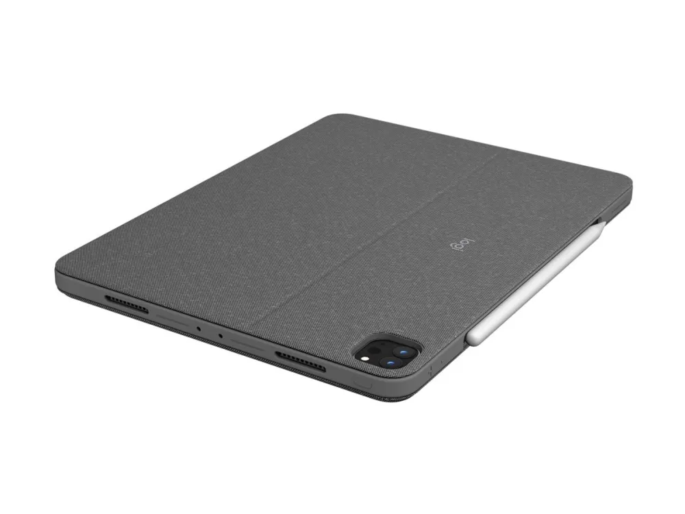 Logitech Combo Touch - tastatur og folioetui - med pegefelt - baggrundsbelyst - Apple Smart-stik - QWERTY - nordisk (dansk/finsk/norsk/svensk) - grafit - til Apple 11