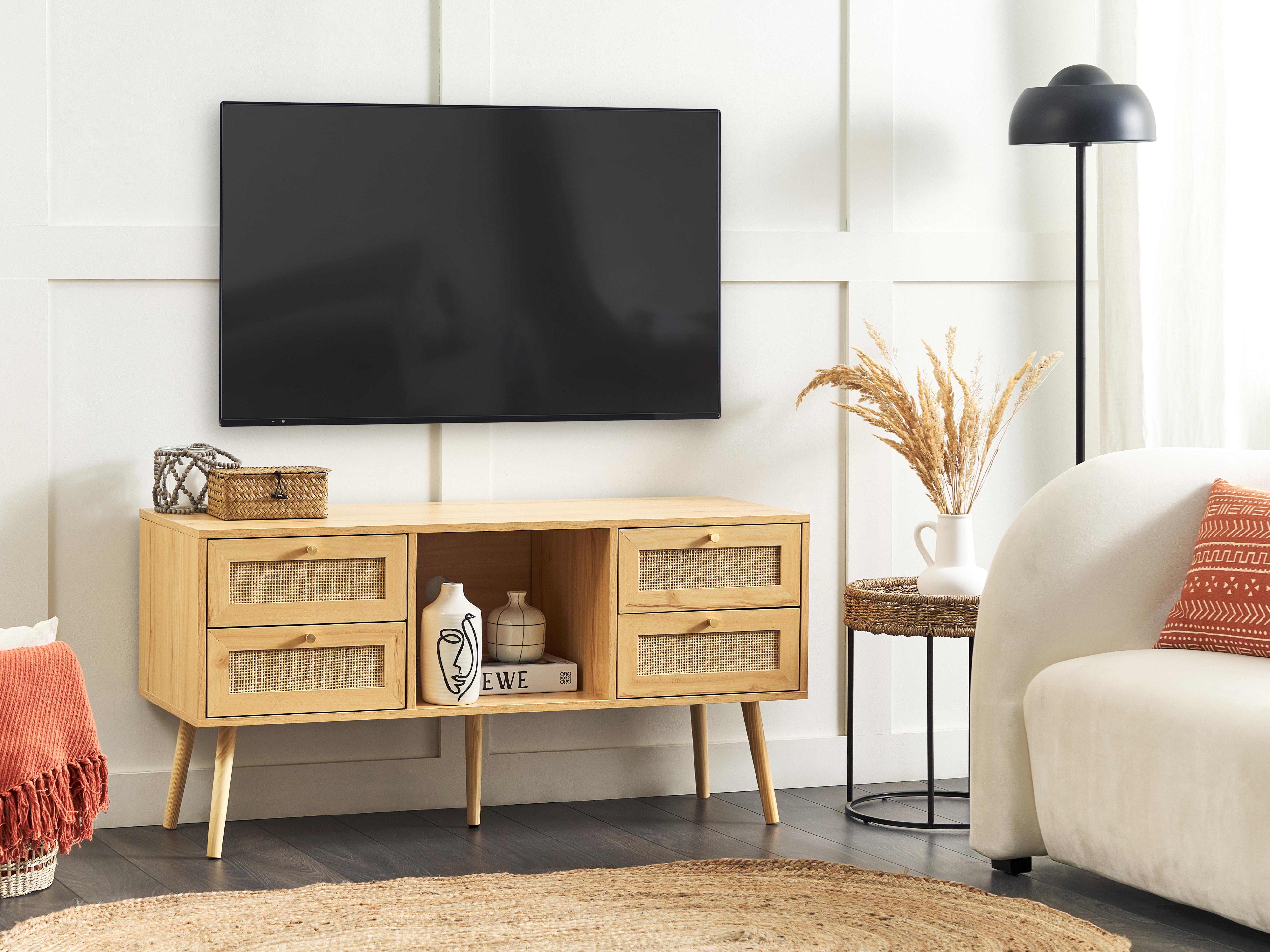 TV-meubel PEROTE Rotan Lichtbruin