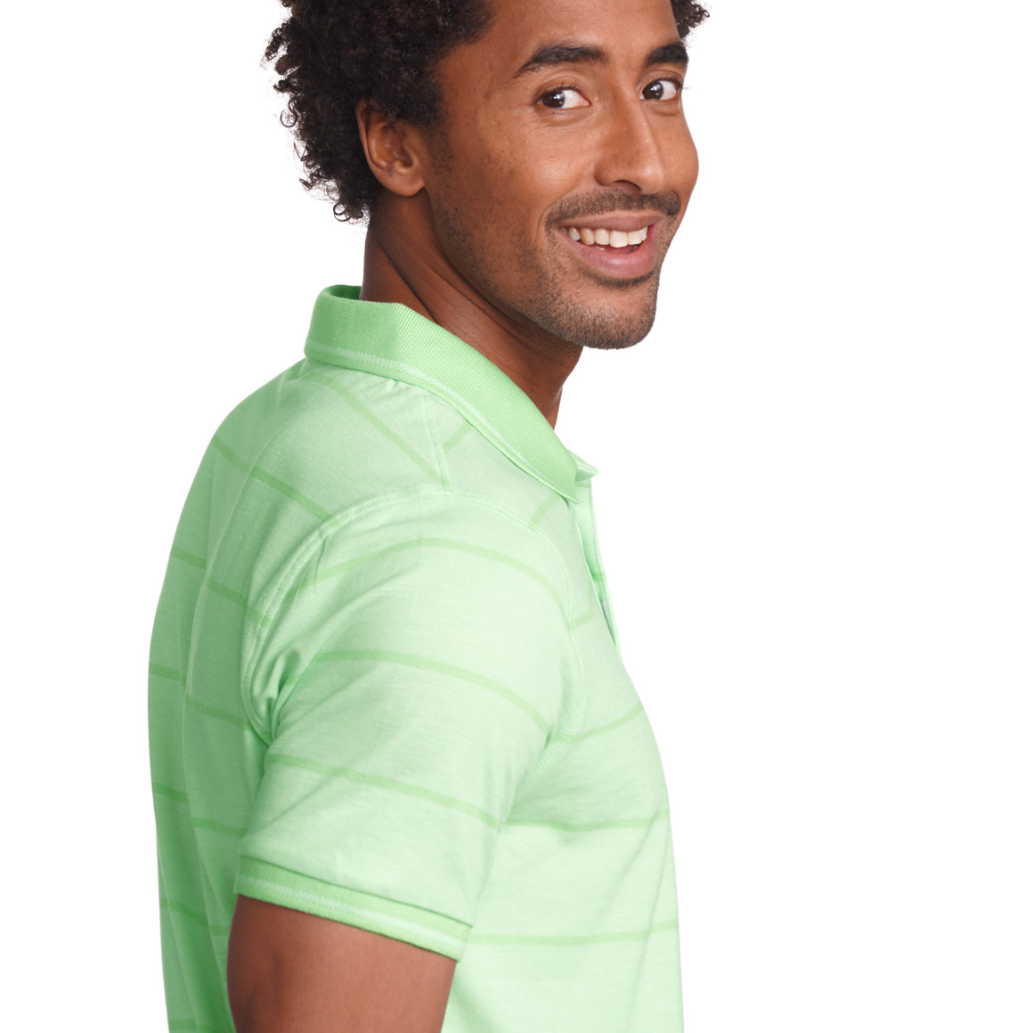 VanVaan Herren Poloshirt mit Streifen hellgrün