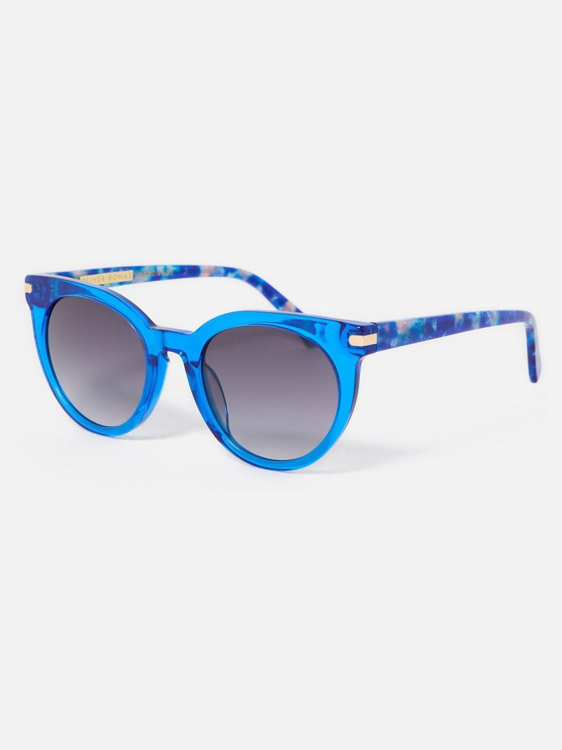 Oliver Bonas Faux Tortoiseshell Preppy Acetate Sunglasses
