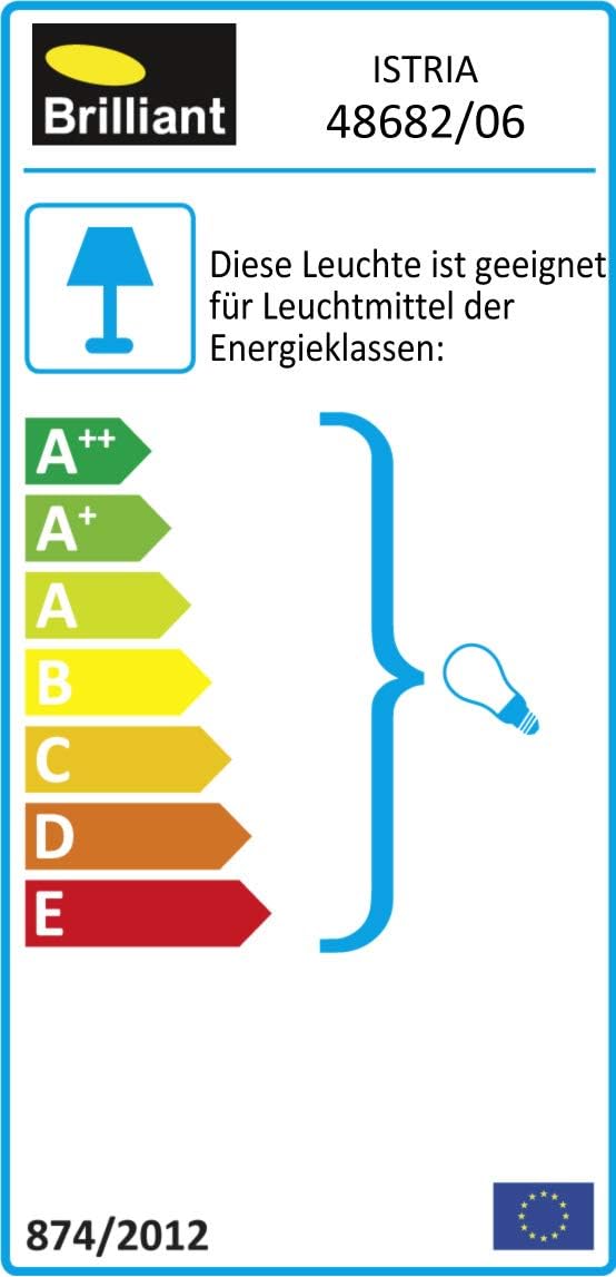 BRILLIANT Lampe Istria Außenwandleuchte hängend schwarz | 1x A60, E27, 60W, geeignet für Normallampen (nicht enthalten) | IP-Schutzart: 23 - regengeschützt