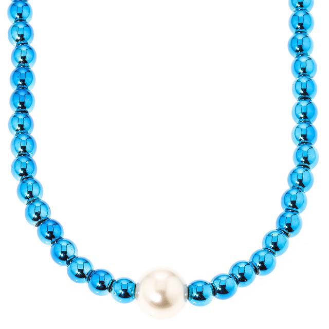 Glamour-Collier, Muschelkernperle, Magnet, ca. 50 cm