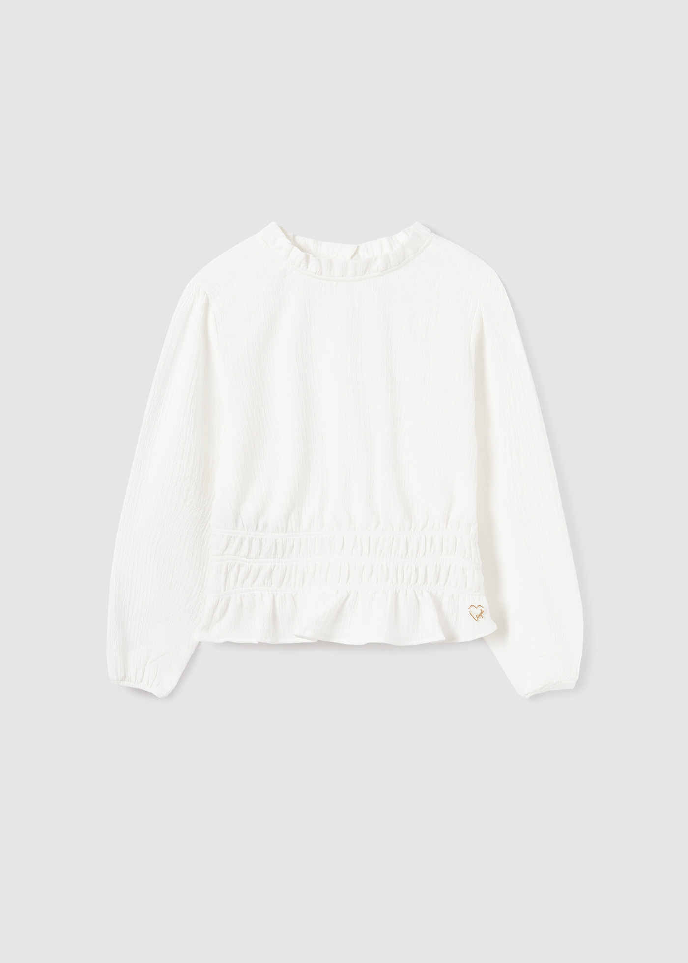Blusa franzida para meninas