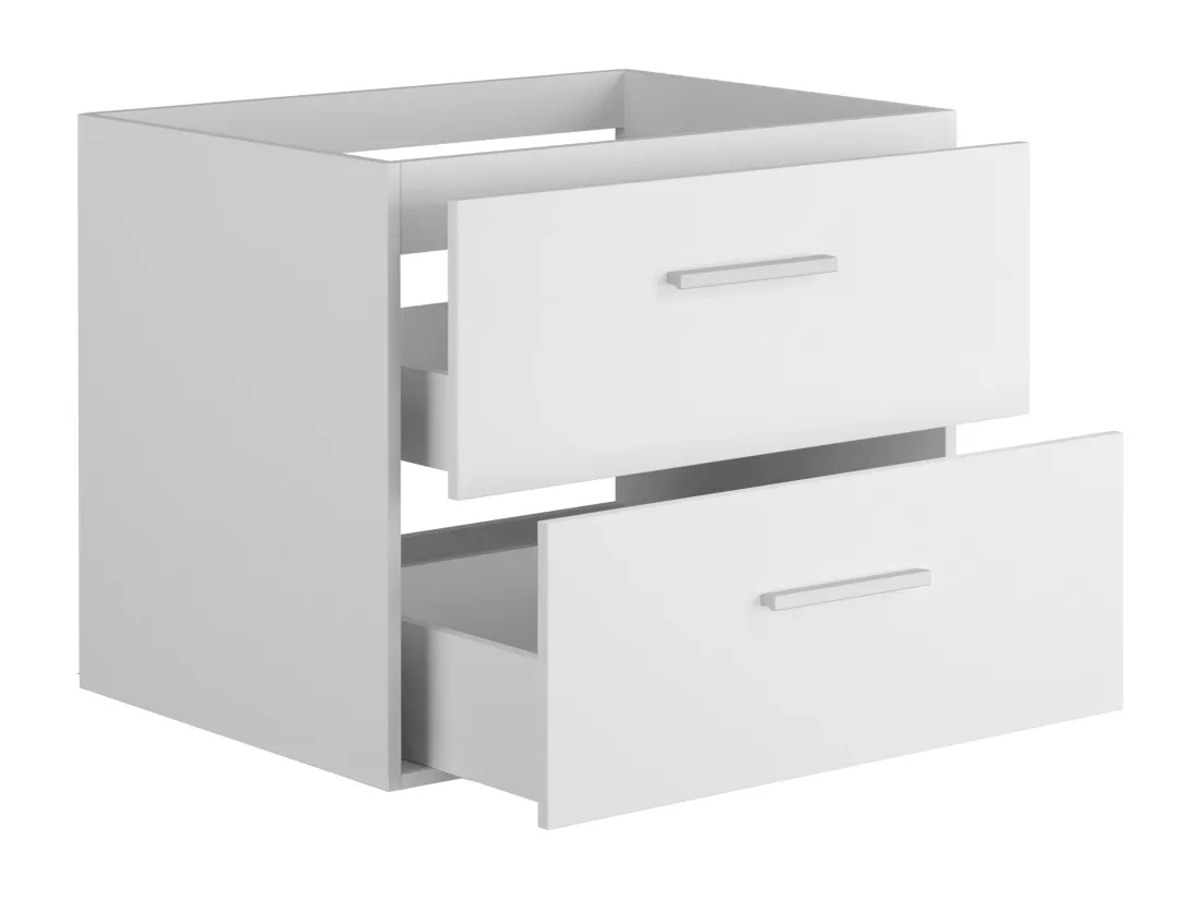 Meuble sous vasque suspendu - Coloris blanc - 60 cm - KAYLA
