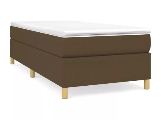 Sommier à lattes de lit Marron foncé 90x200 cm Tissu
