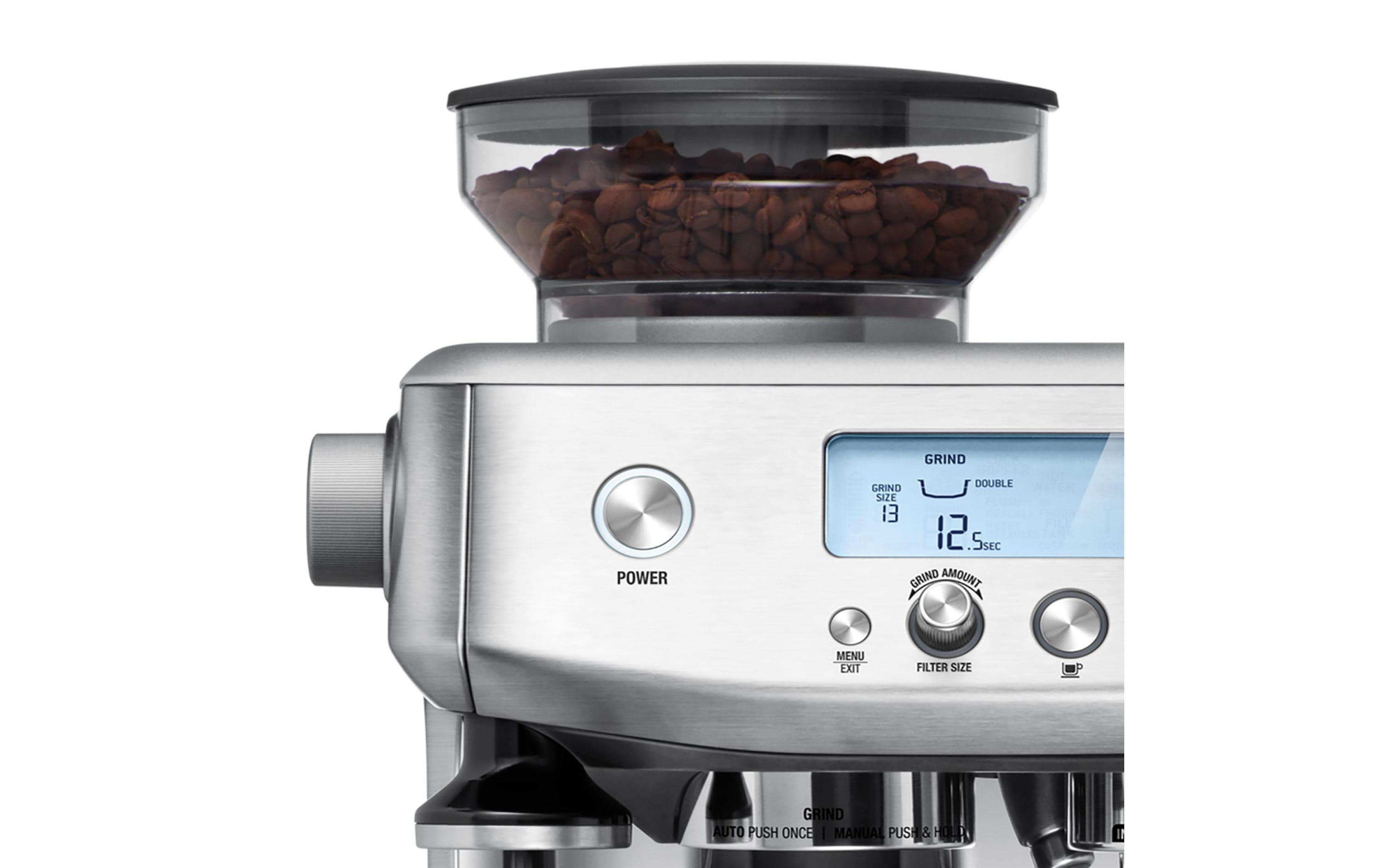 Siebträgermaschine Barista Pro Silber<br>Professionelle Espressomaschine, silbern