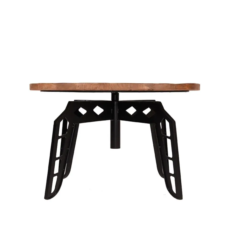 LABEL51 Salontafel Pebble - Rough - Mangohout - Rond - 80 cm