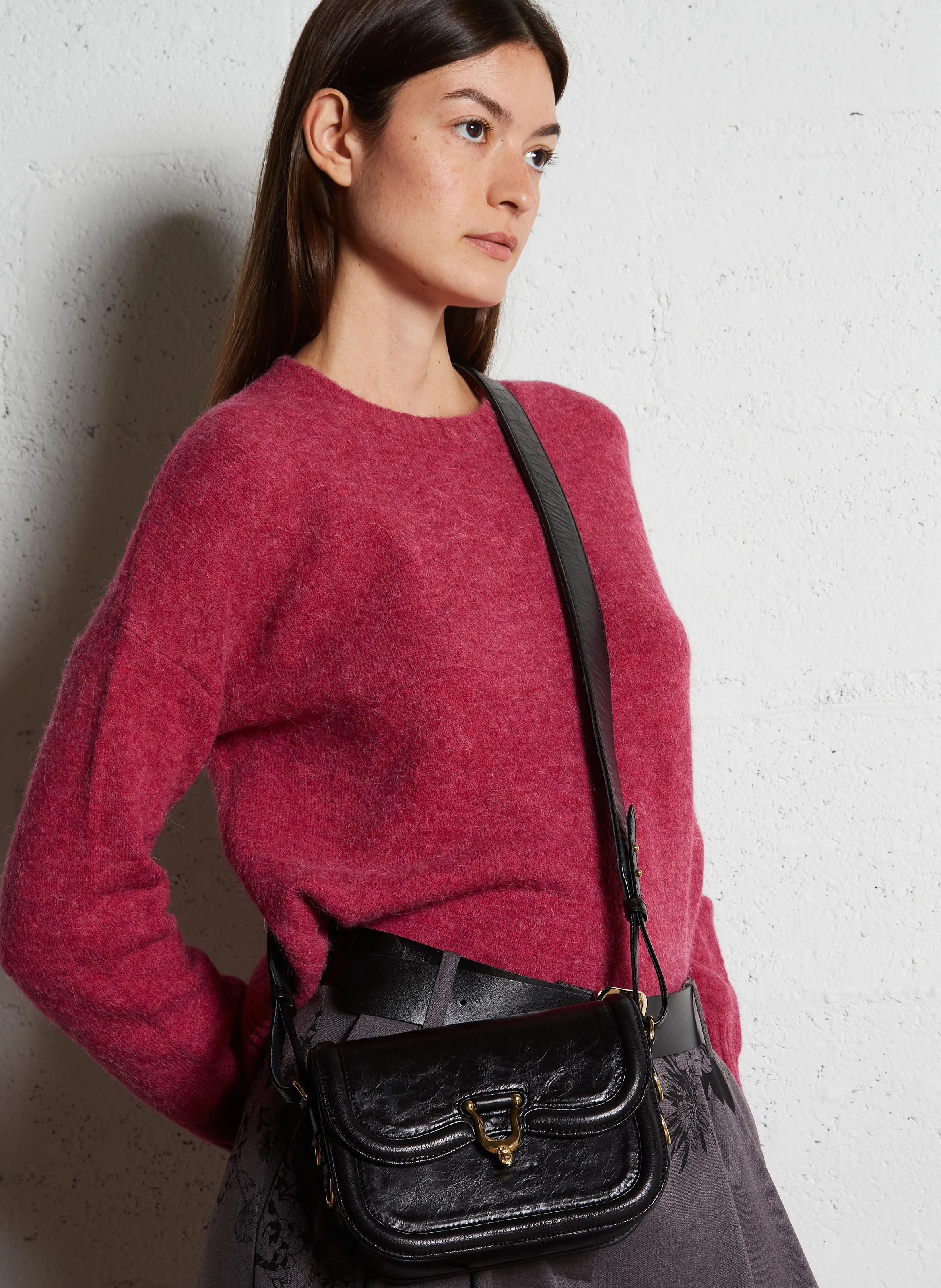MINI MANON - Mini sac bandoulière en cuir | Noir