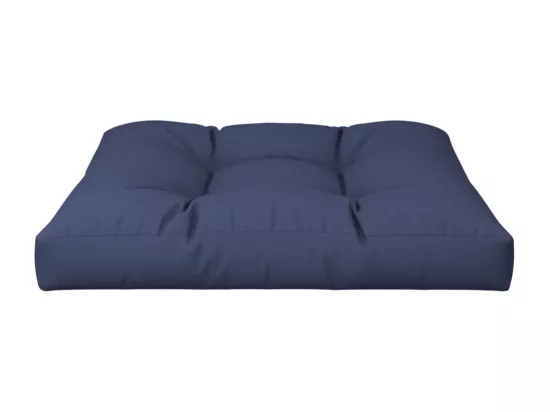 Coussin de palette bleu marine 70x70x12 cm tissu