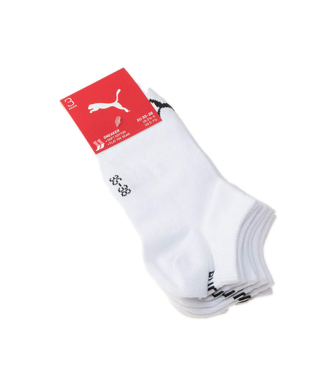 Chaussette Mini-chaussettes - Lot de 3 - Coutures plates - Sans bouclette - Multisport - Fine - Coton - Blanc - Sneaker unisex