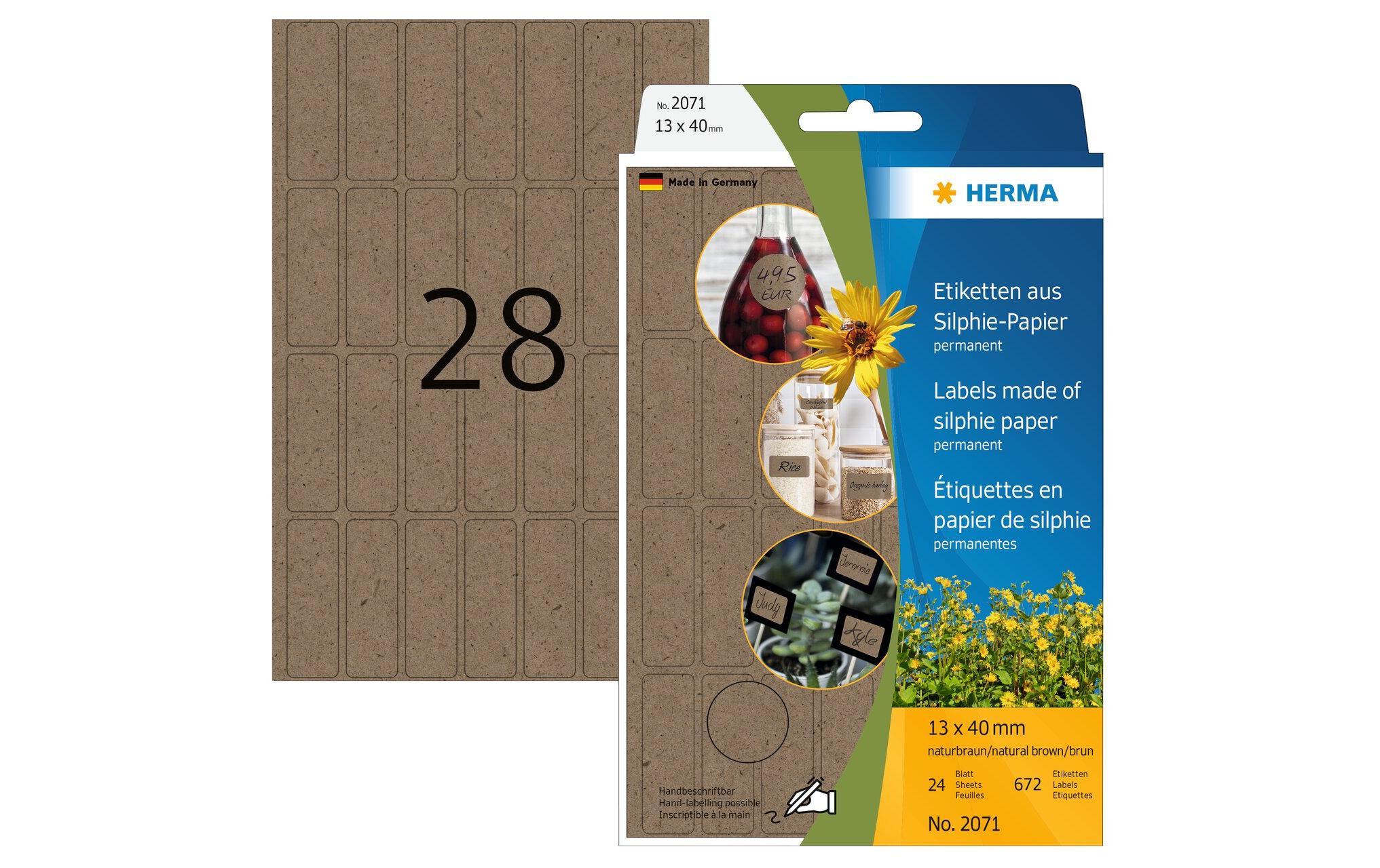 Vielzweck-Etiketten Silphie 13 x 40 mm, 24 BlattHome-Etiketten