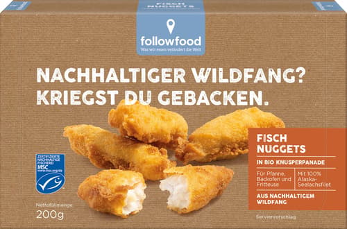 followfood MSC Fisch Nuggets in BIO Knusperpanade