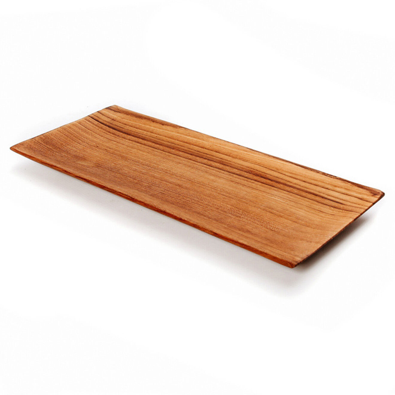 Bazar Bizar Assiette rectangulaire en teck naturel -  27.5x11.5x2 cm