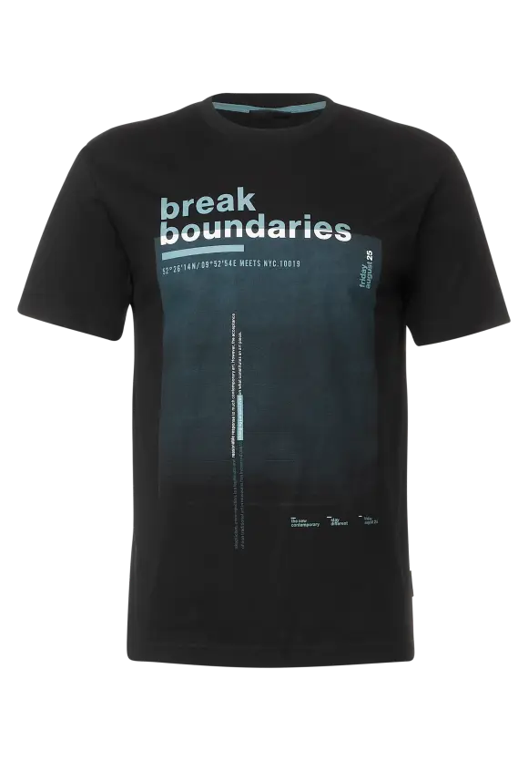 T-Shirt mit Frontprint - Black