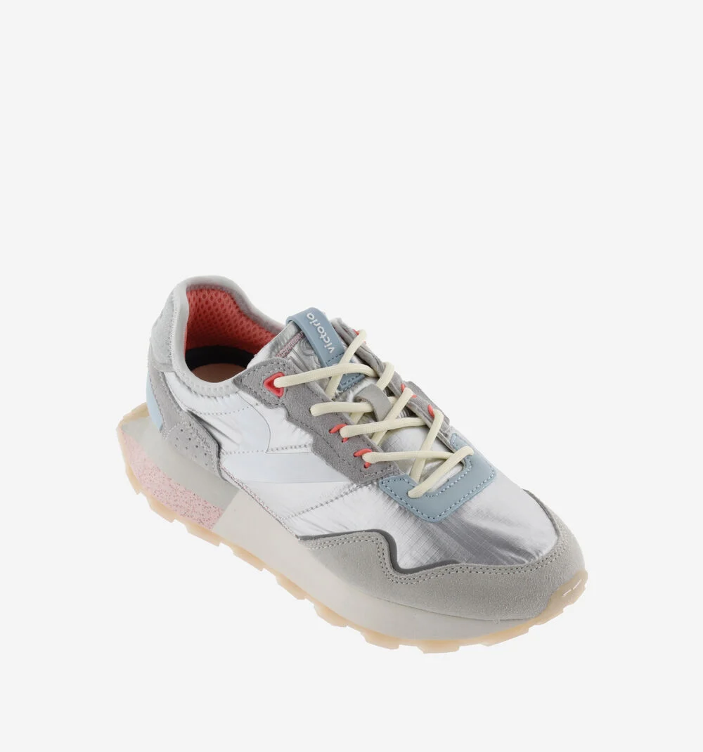 WING - POP METAL NYLON Baskets métallisées pour femme PLATA