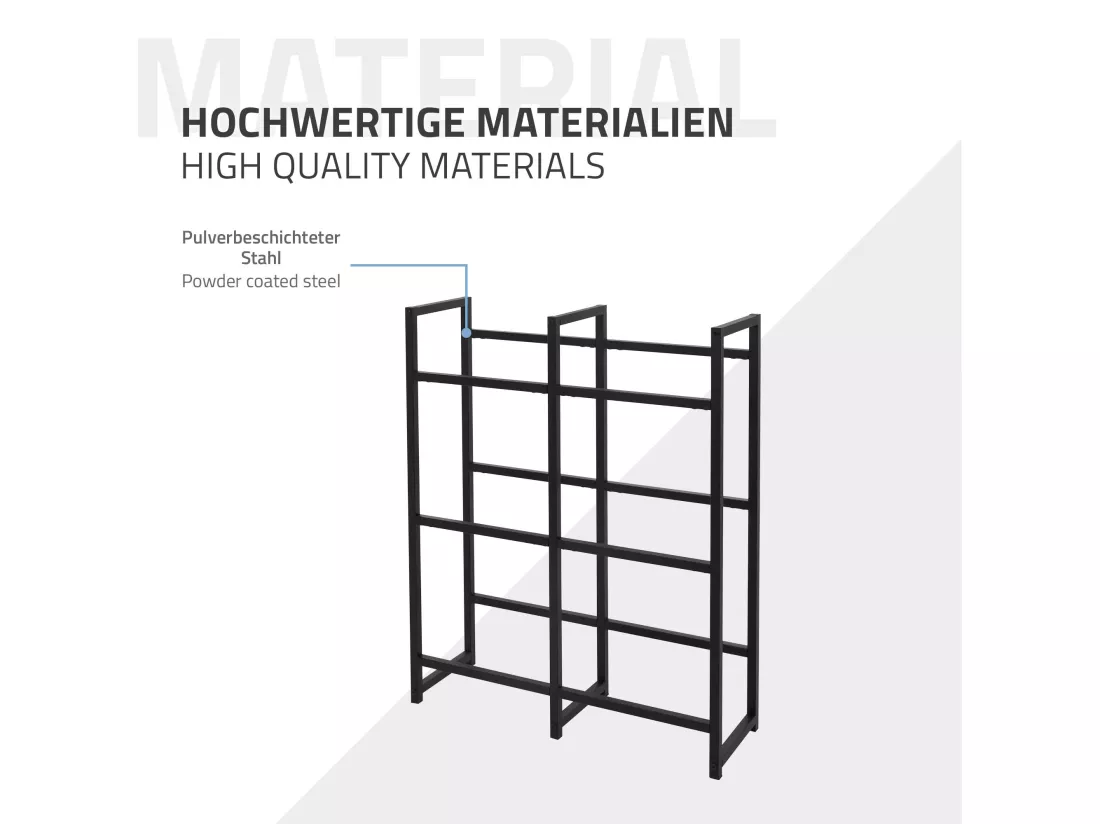 Étagère de rangement pour 6 caisses de boissons 91x31x116,5 cm acier anthracite