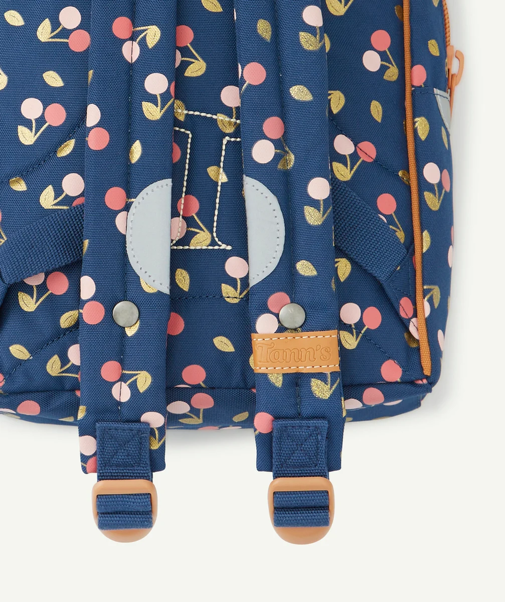 TANN'SLE SAC À DOS ALEXA BLEU IMPRIMÉ CERISES