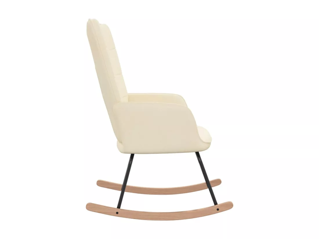 Chaise à bascule Crème Tissu