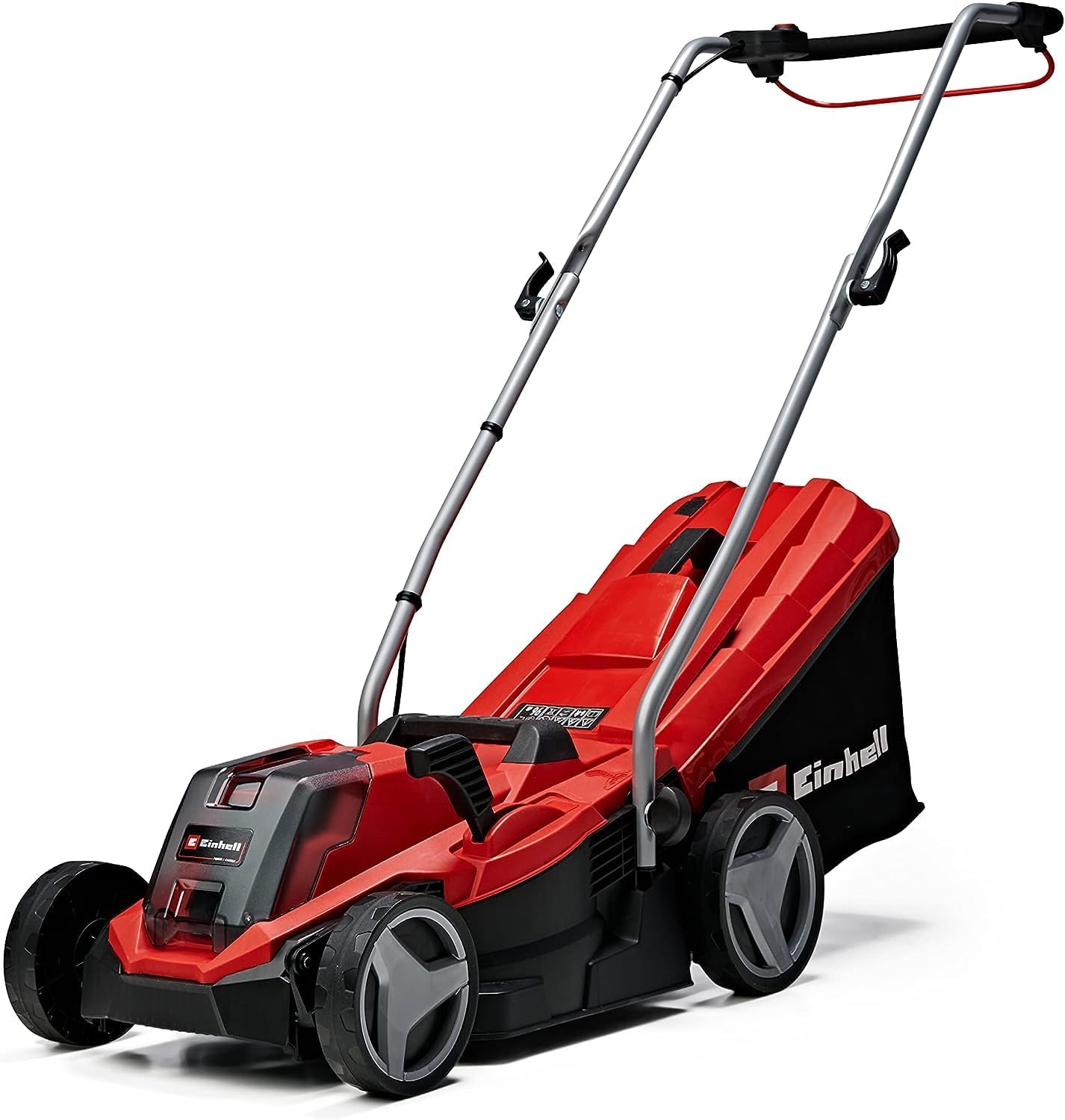 Einhell Akku-Rasenmäher GE-cm 18/33 Li Kit Power X-Change (18 V, 33 cm Schnittbreite, bis 200 m², Brushless, 30L Fangkorb, 25-65 mm Schnitthöhe, inkl. 4,0 Ah Akku und Ladegerät)