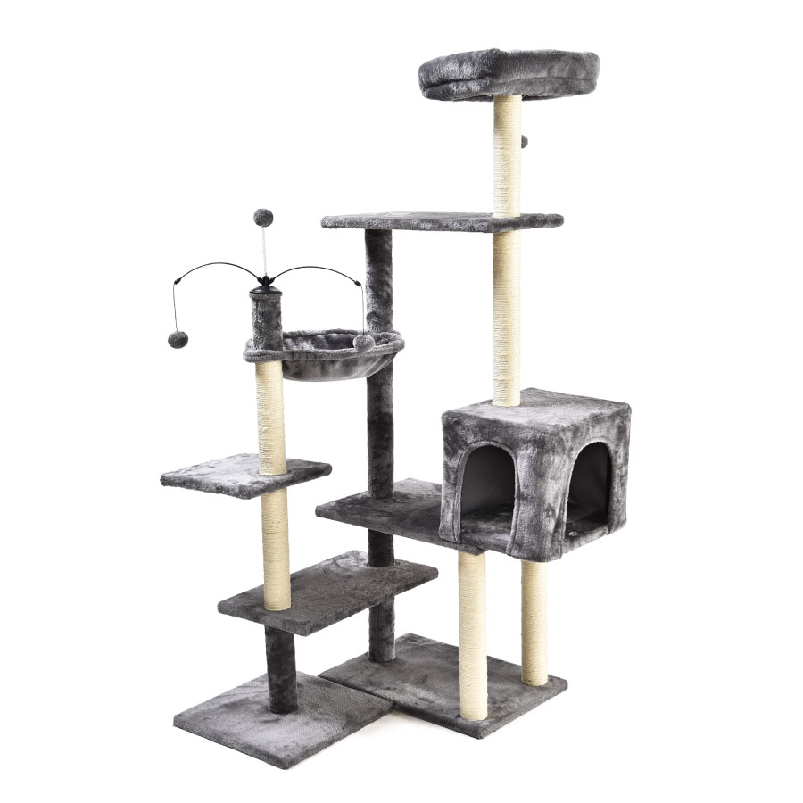 Arranhador para gatos WUAPU 11x1 cinza 110x40x163
