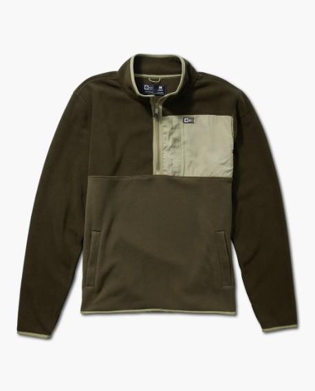 Salty Crew Swellter Polar Half Zip Olive