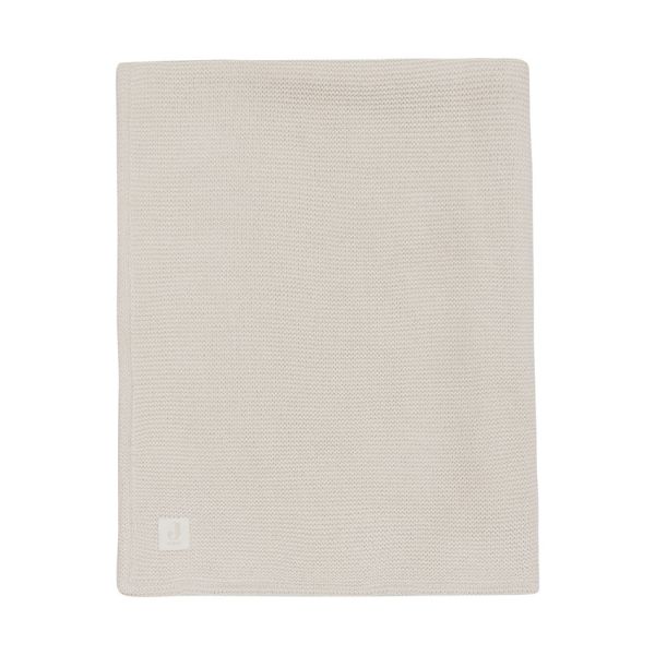 Jollein Deken Wieg - Basic Knit - 75 x 100 cm - Oatmeal/Velvet