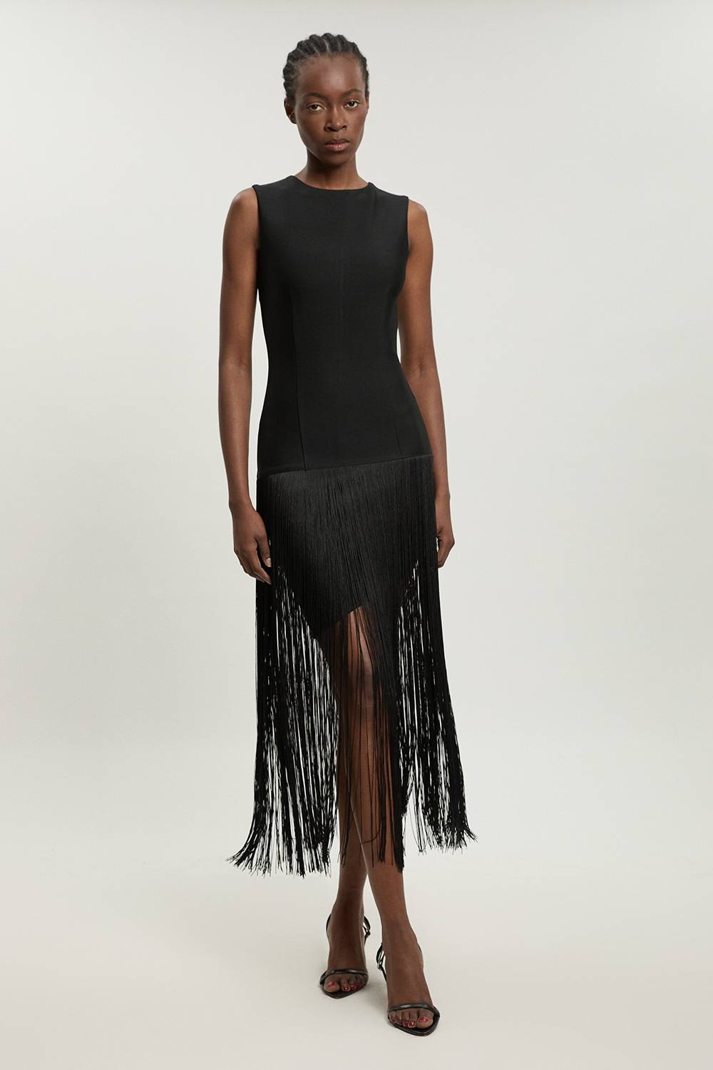 KarenMillen Robe Tricotée Ajustée Petite Taille À Ourlet À Glands