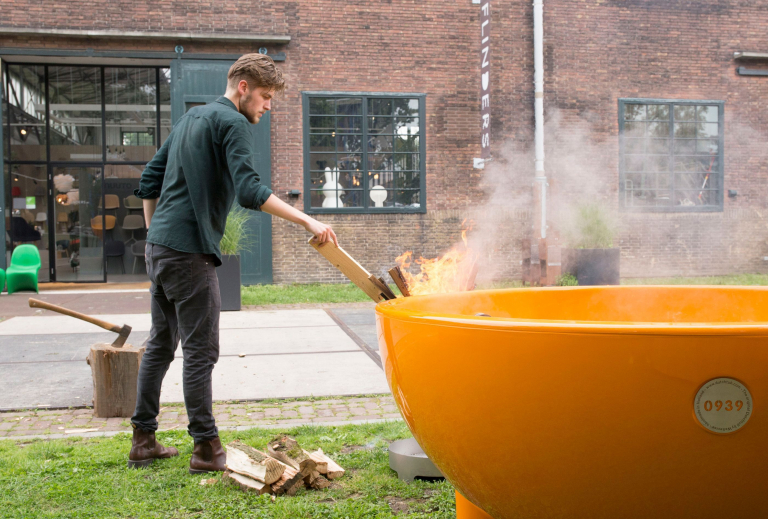 Weltevree Dutchtub Original hottub houtgestookt oranje