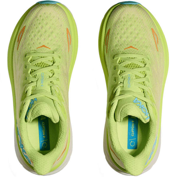 Chaussure running HOKA ONE ONE CLIFTON 9 W LETTUCE / SOLAR FLARE