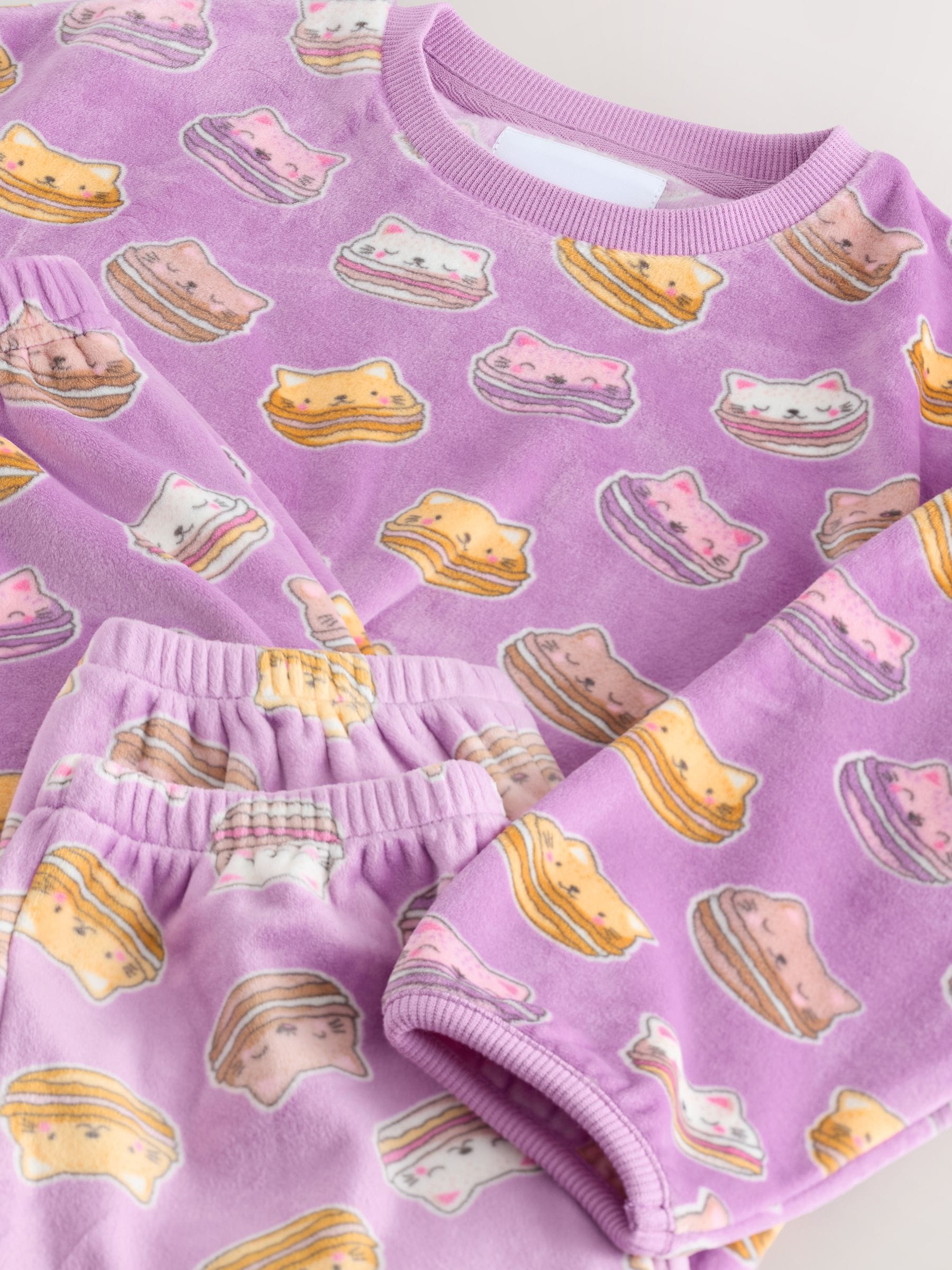 Pink Cataroon - Behaaglijke fleece pyjama (3-16 jr)