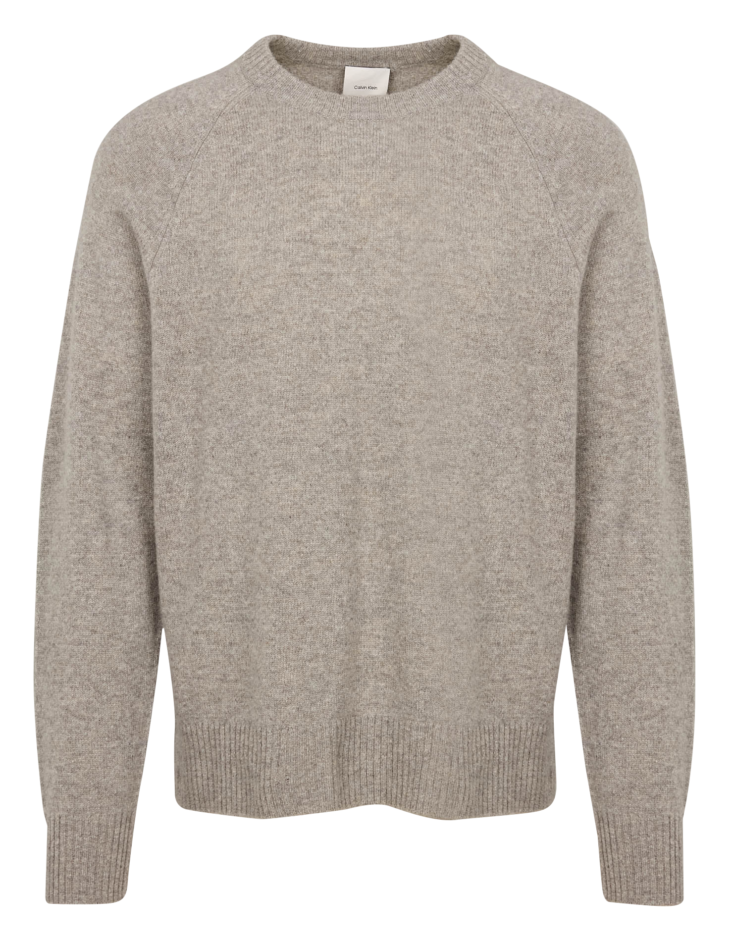 Pull à col rond en laine recyclée| Gris