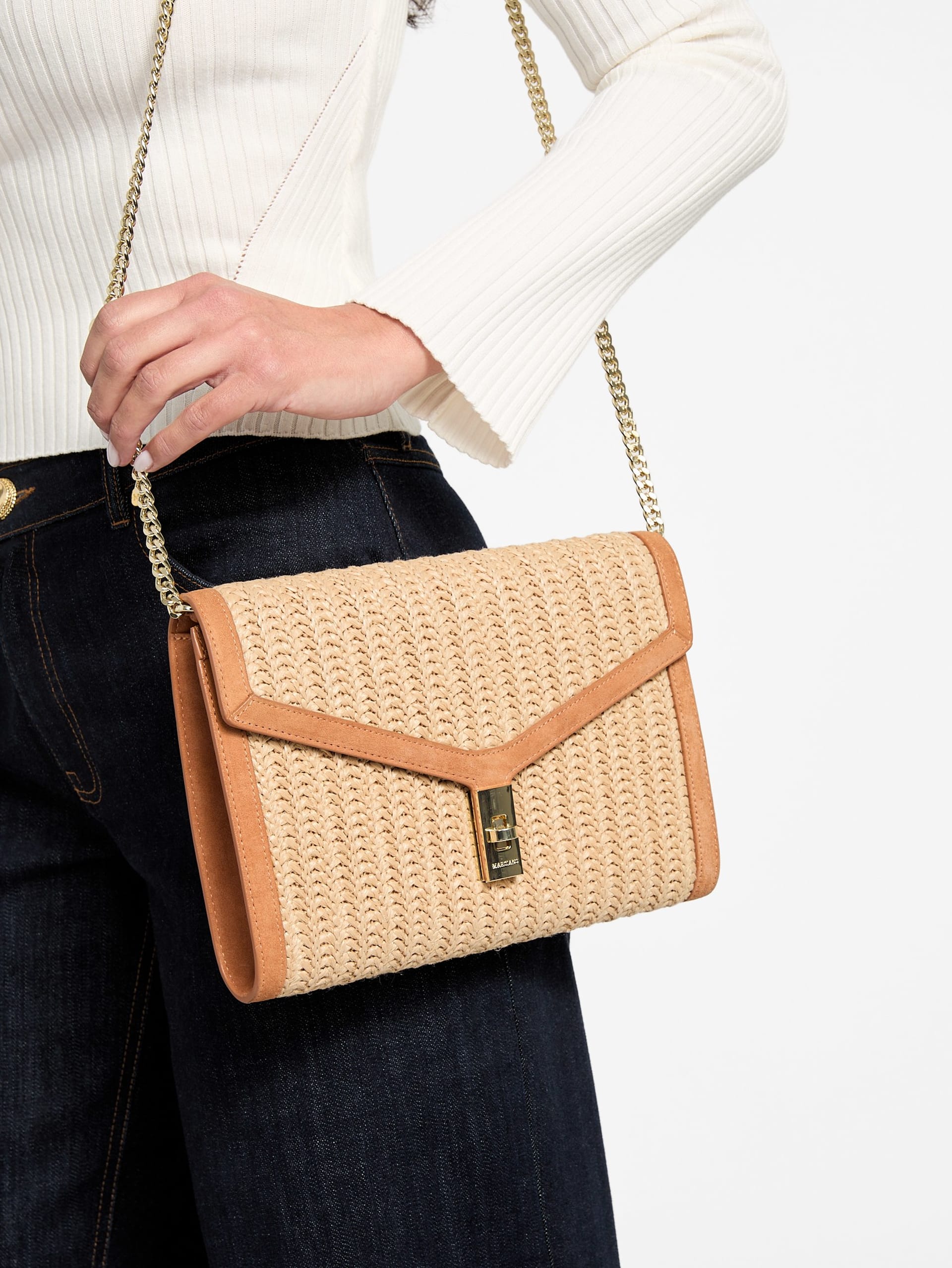 Bolsa transversal Lisa Raffia Envelope