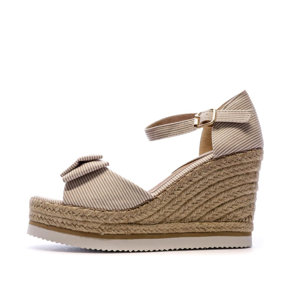Beppi Sandales Compensées Beige Femme Beppi