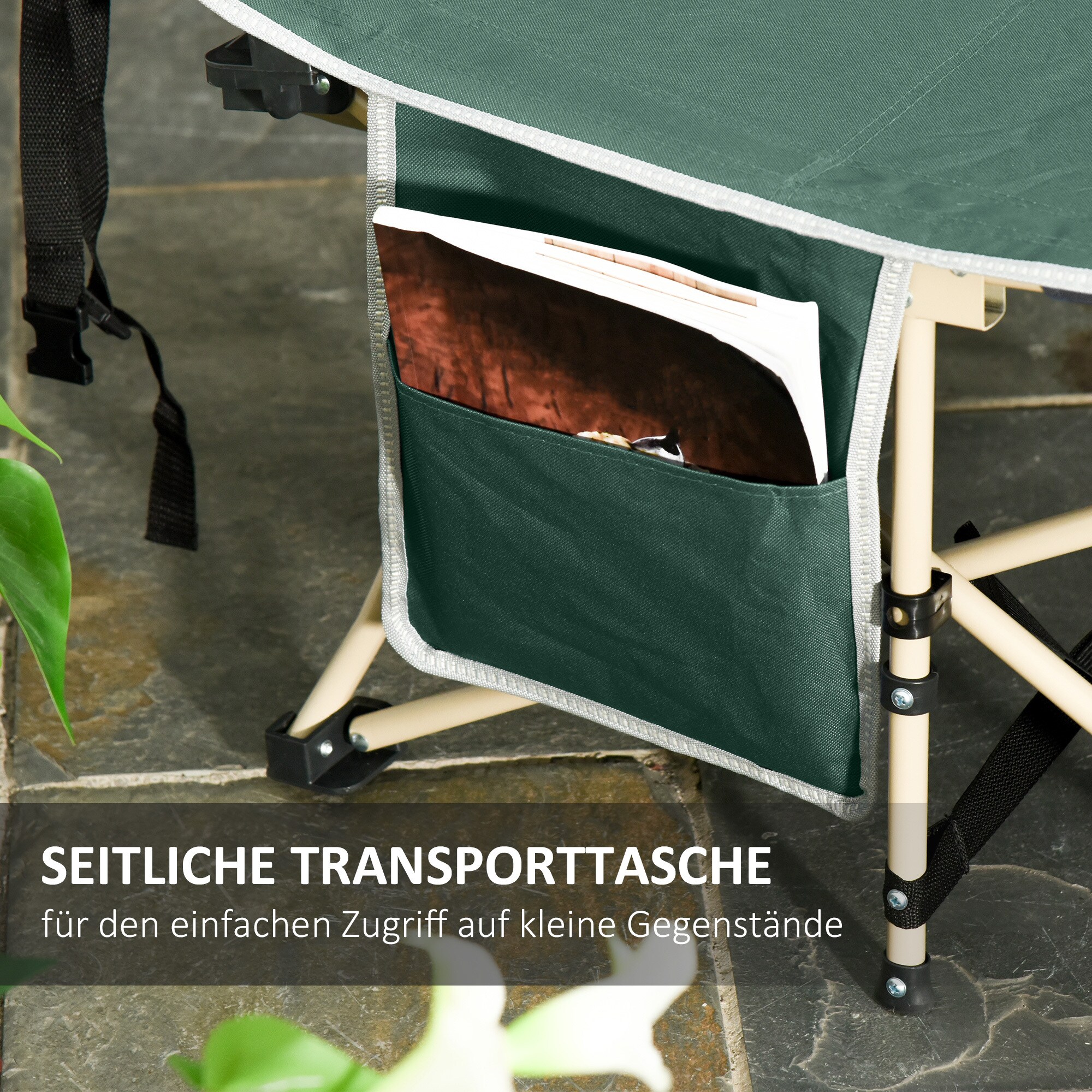 Outsunny Feldbett mit Aufbewahrungstasche 190 x 68 x 52 cm (LxBXH)